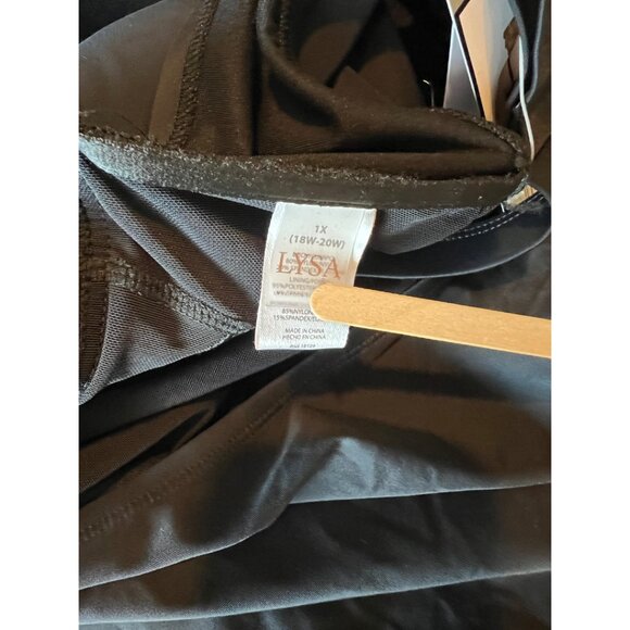 NWT LYSA women's plus size 1X black halter UPF 50+ one piece swimsuit padded bra - Picture 6 of 10